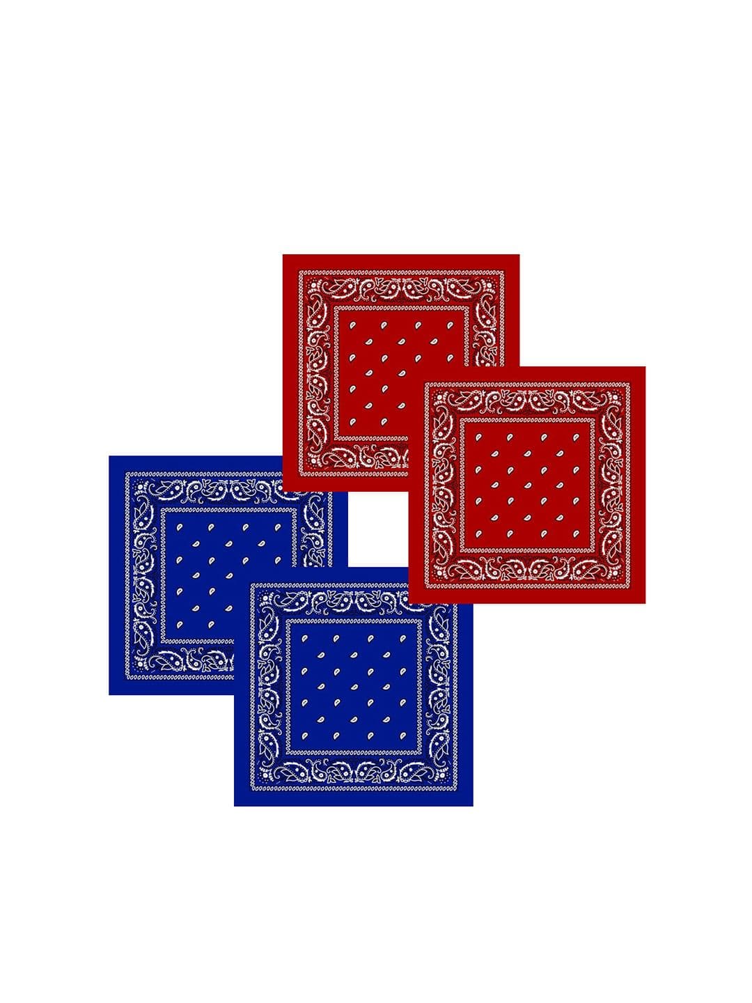 S4S Unisex Set of 4 Printed Pure Cotton Bandanas - view 1