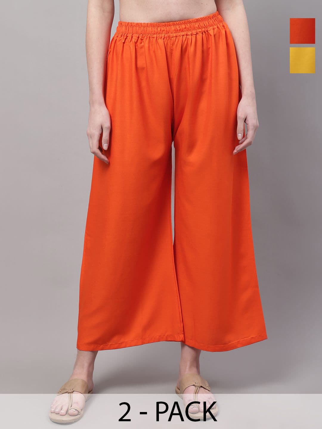 Valles365 by S.C. Women Pack Of 2 Solid Flared Ethnic Palazzos - view 1