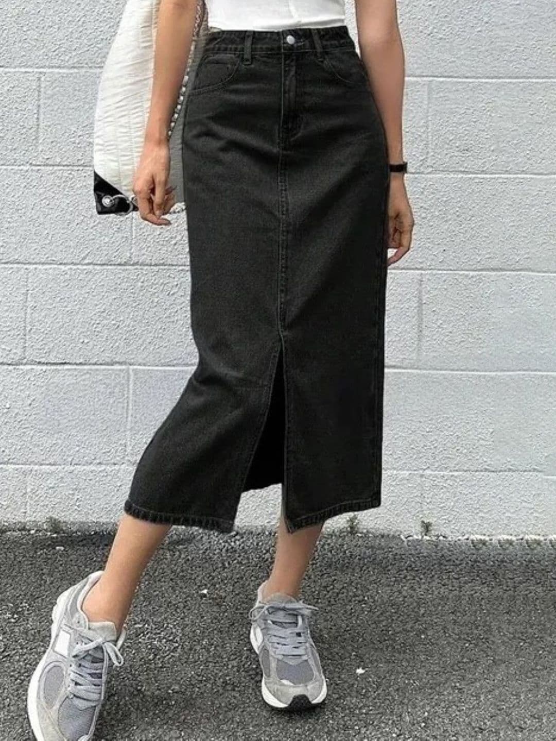 Tripursundari Fashion Women Flared Maxi Denim Skirts - view 1