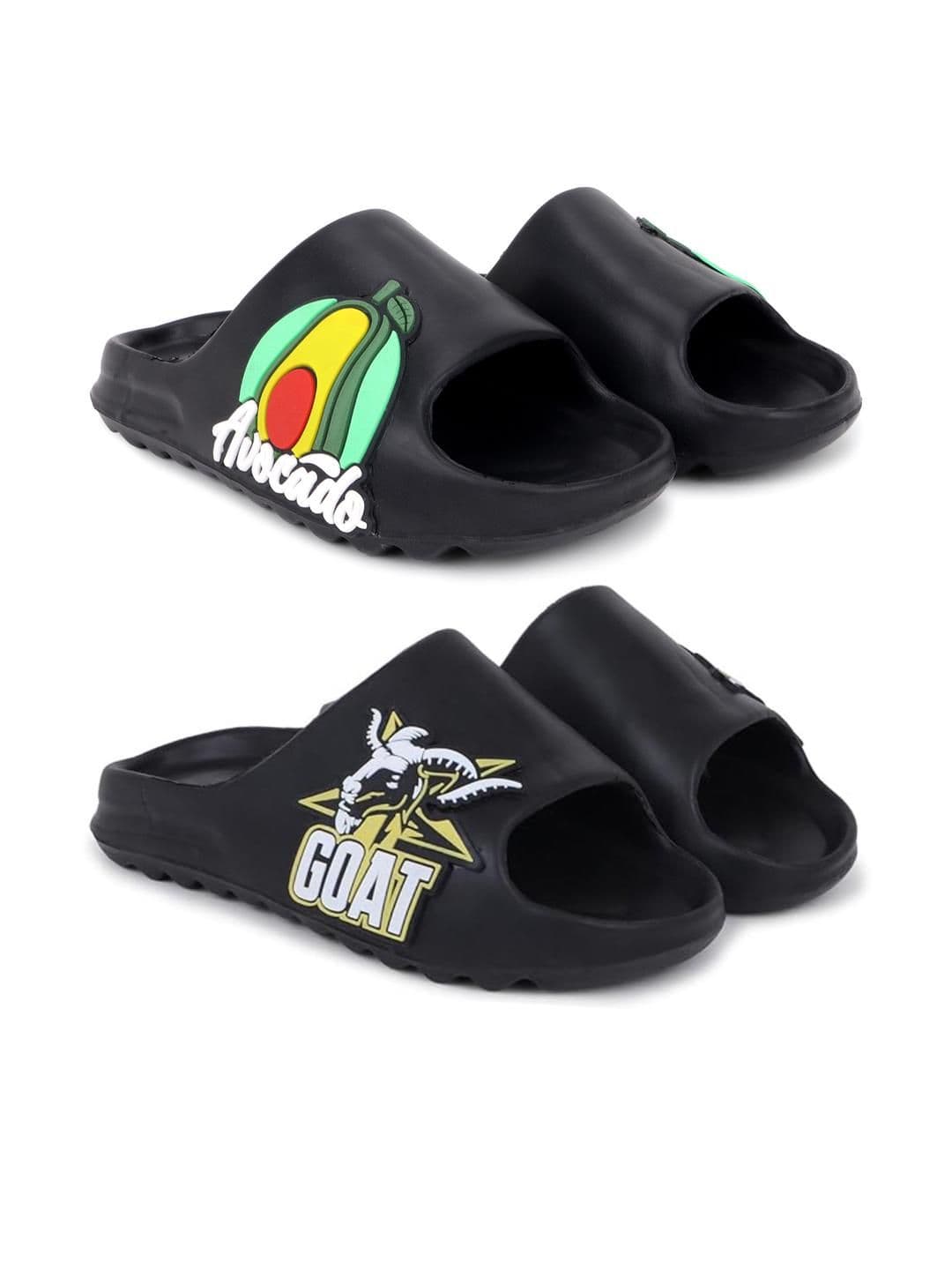 KAPYANSH Men Pack Of 2 Printed Slip-On Flip Flops - view 1