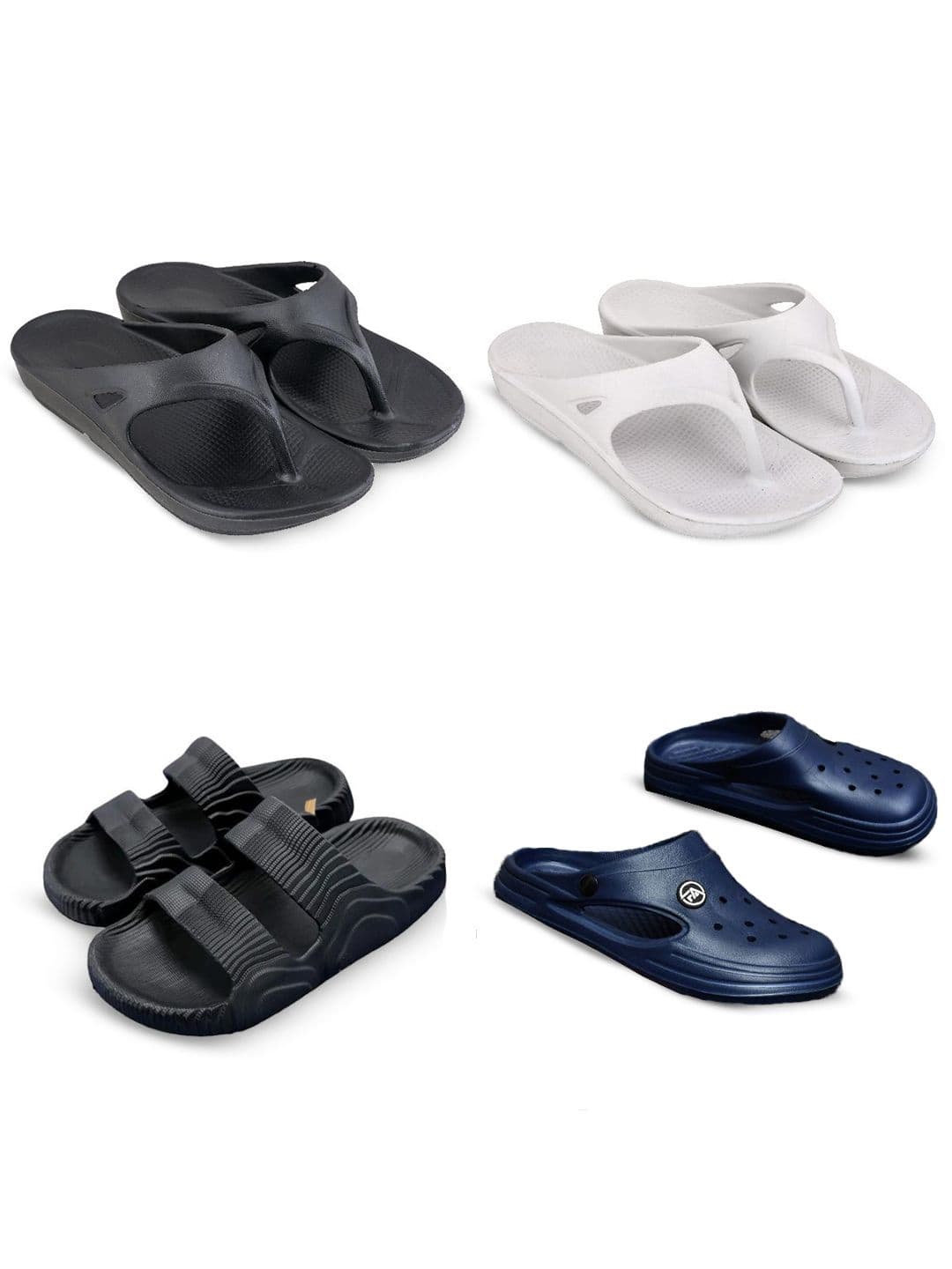 Feel alive Set Of 4 Ultra-Comfortable Lightweight Thong Flip-Flops - view 1