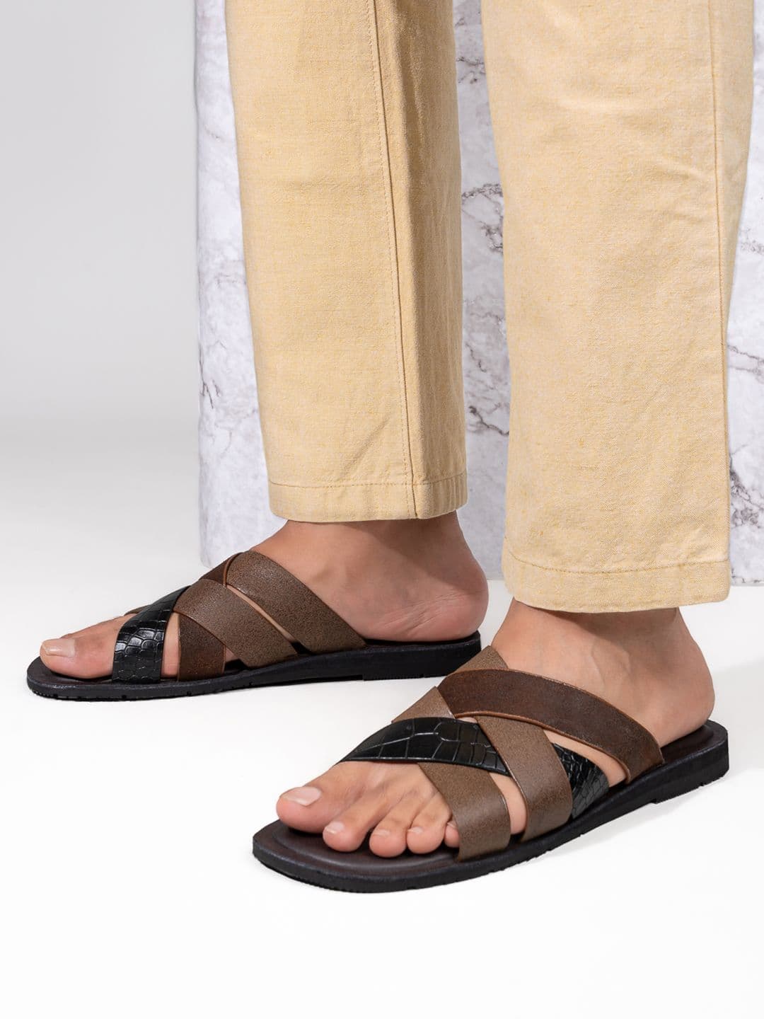 Alberto Torresi 272 Trendy Men Leather Comfort Sandals - view 1