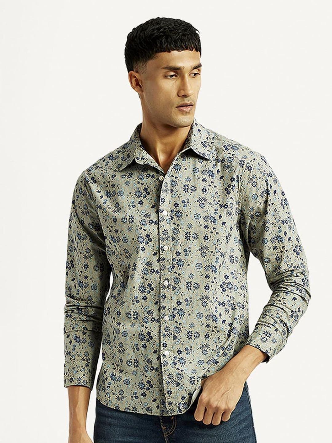 Levis Men Classic Slim Fit Floral Printed Spread Collar Casual Shirt - view 1