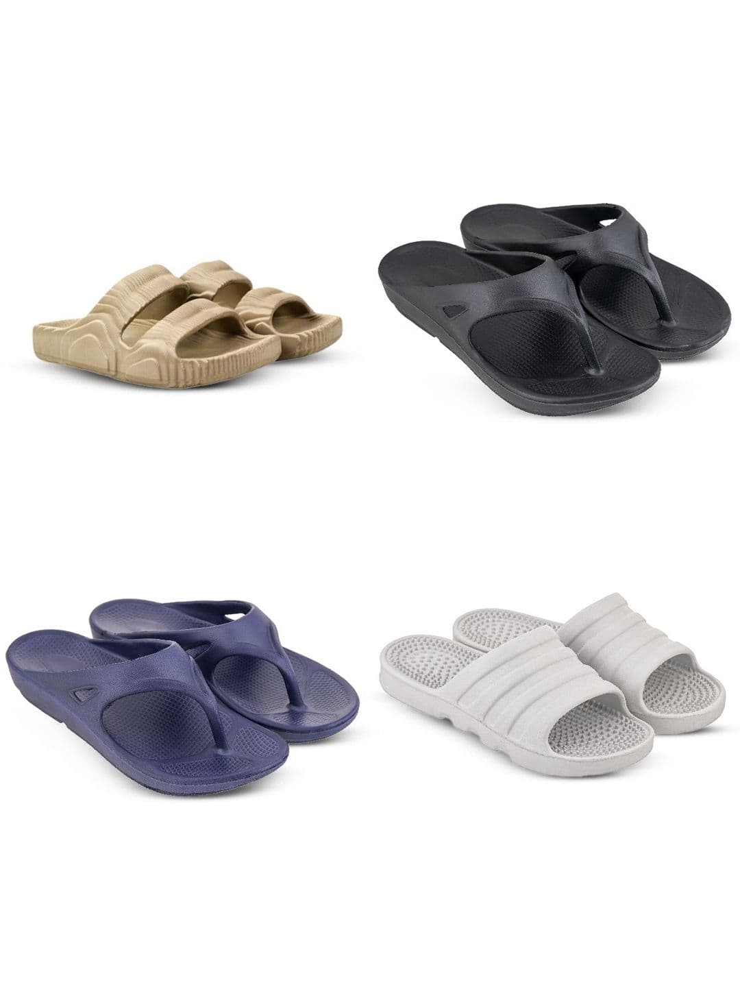 Feel alive Set Of 4 Ultra-Comfortable Lightweight Thong Flip-Flops - view 1