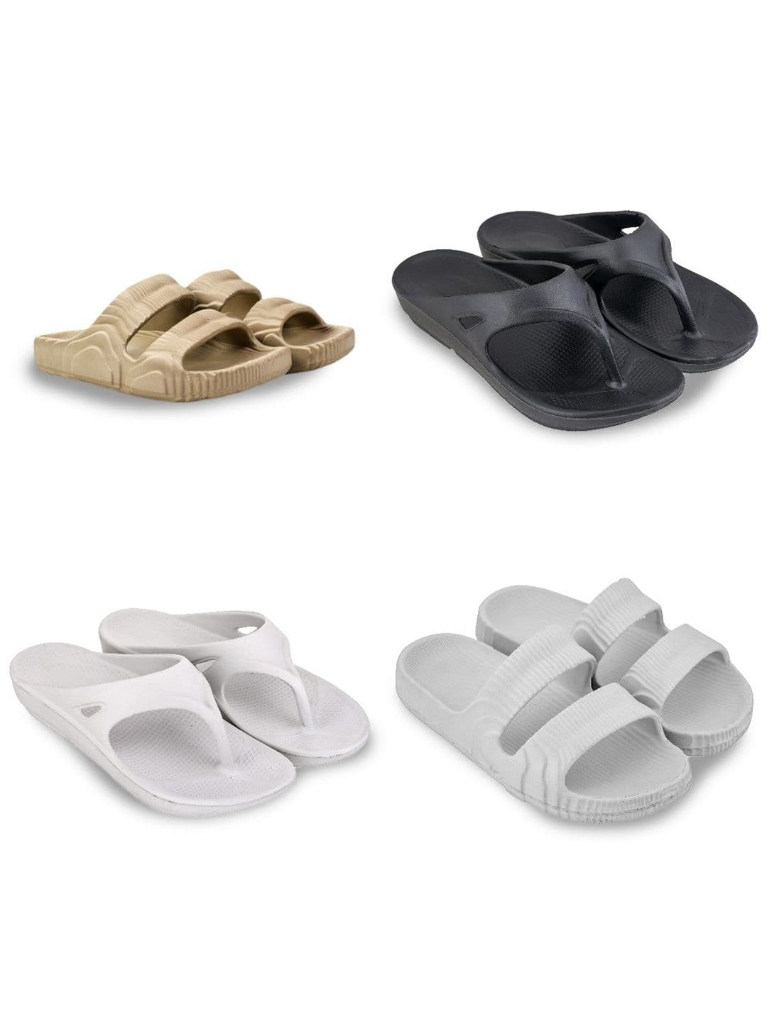 Feel alive Men Set Of 4 Ultra-Comfortable Lightweight Sliders - view 1