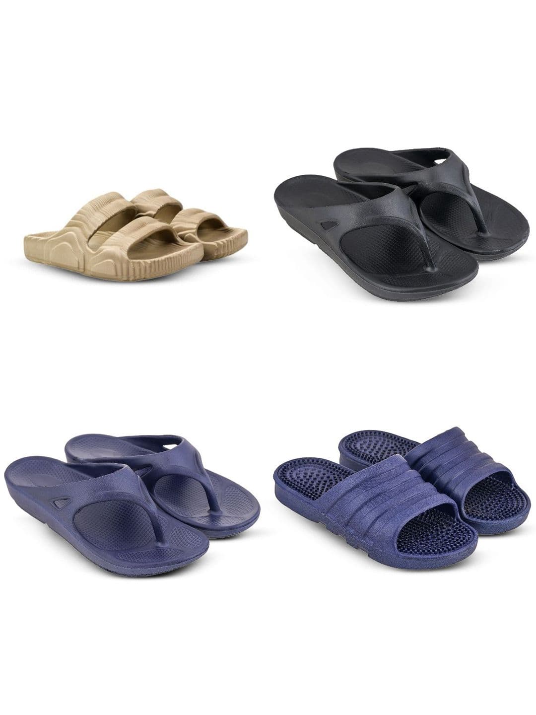 Feel alive Set Of 4 Ultra-Comfortable Lightweight Thong Flip-Flops - view 1