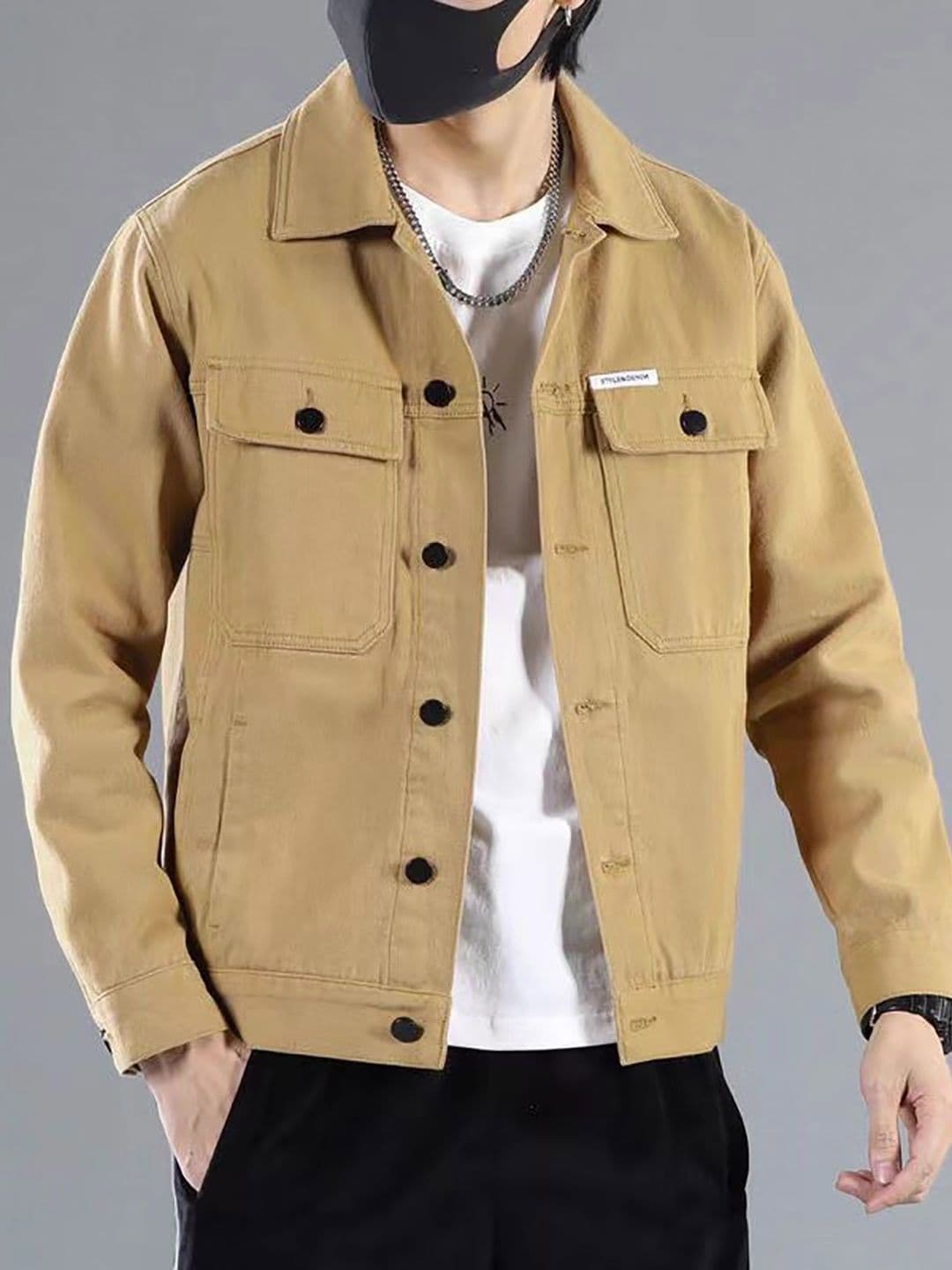 StyleCast Men Spread Collar Denim Jacket