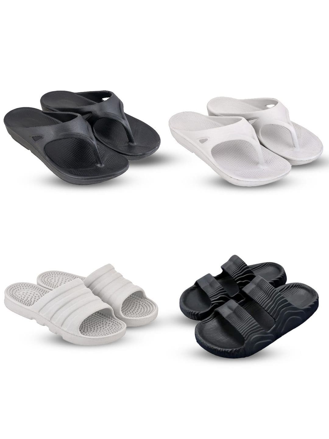 Feel alive Set Of 4 Ultra-Comfortable Lightweight Thong Flip-Flops - view 1