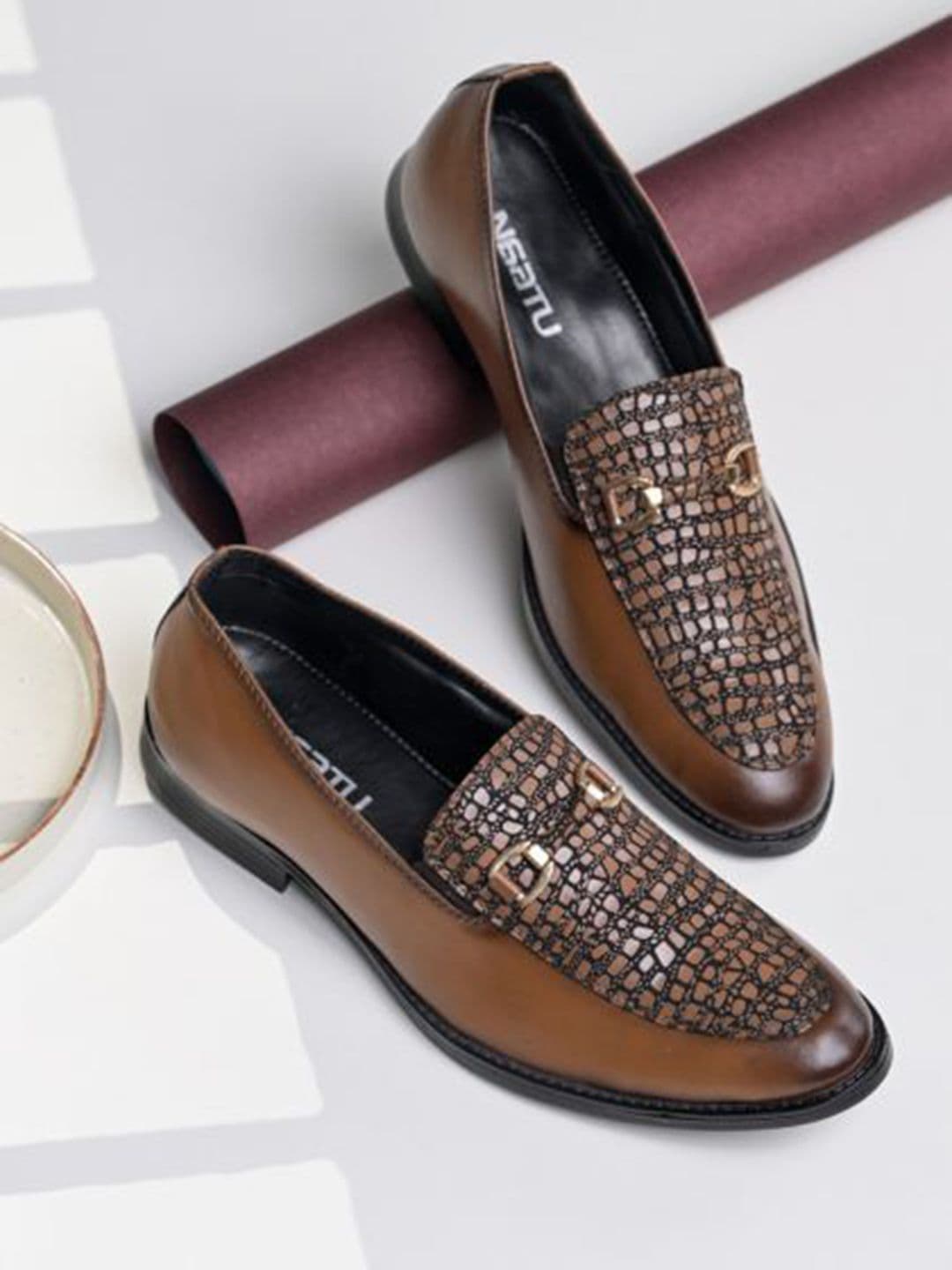 NAATU Men Round-Toe Formal Pull-On Loafers Shoes - view 1