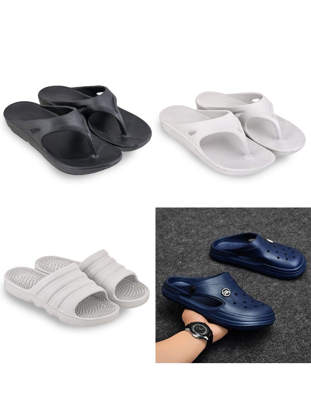 Feel alive Set Of 4 Ultra-Comfortable Lightweight Thong Flip-Flops - view 1