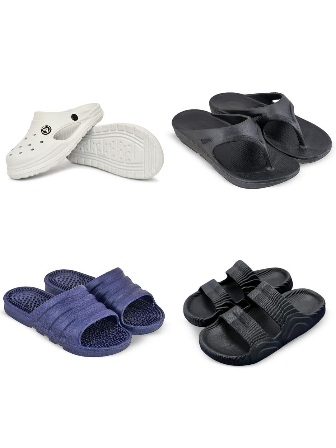 Feel alive Set Of 4 Ultra-Comfortable Lightweight Thong Flip-Flops - view 1