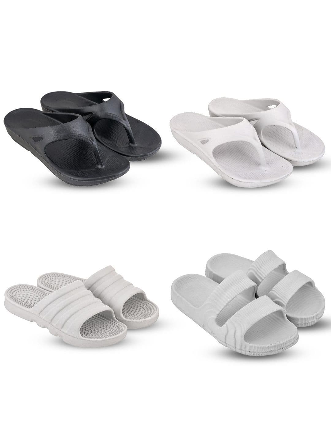 Feel alive Set Of 4 Ultra-Comfortable Lightweight Thong Flip-Flops - view 1
