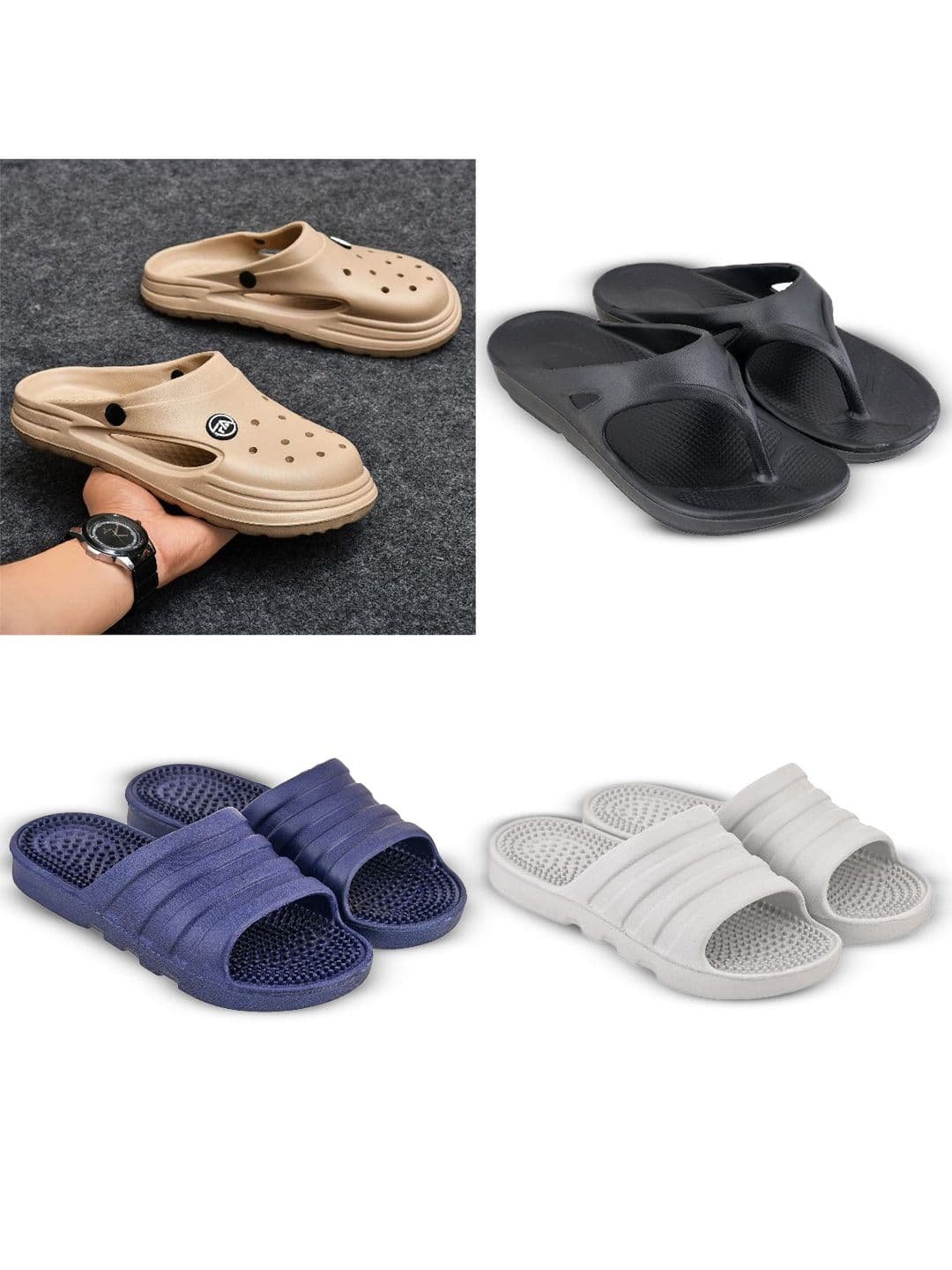 Feel alive Set Of 4 Ultra-Comfortable Lightweight Thong Flip-Flops - view 1
