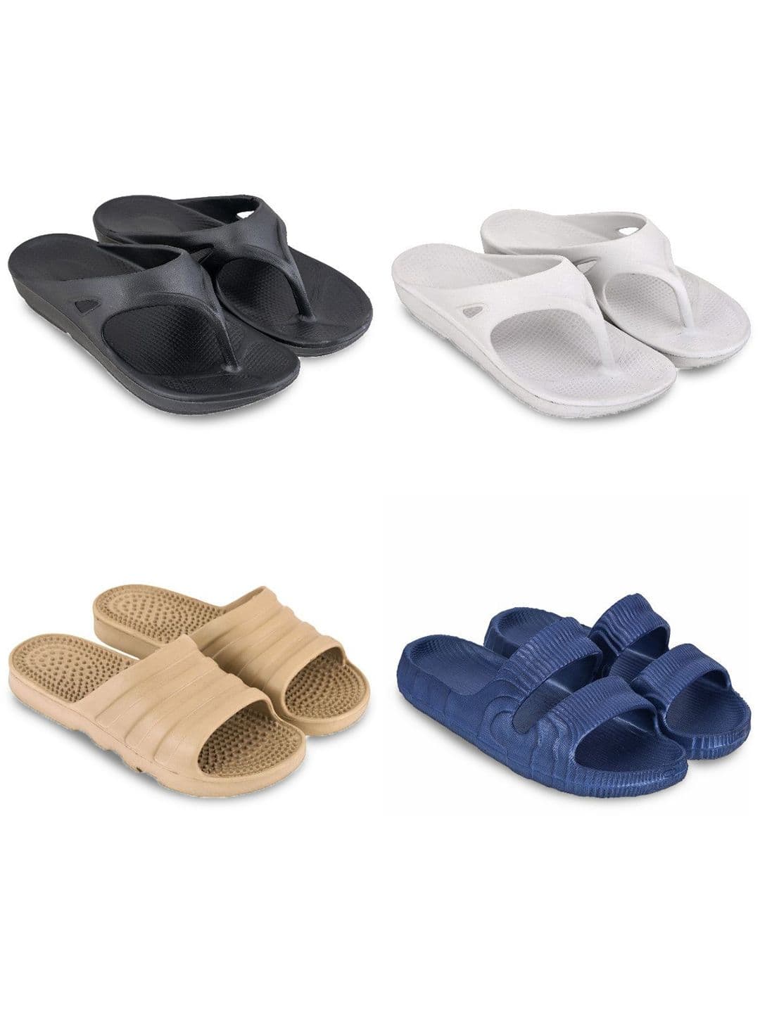Feel alive Men Set of 4 Ultra-Comfortable Sliders - view 1