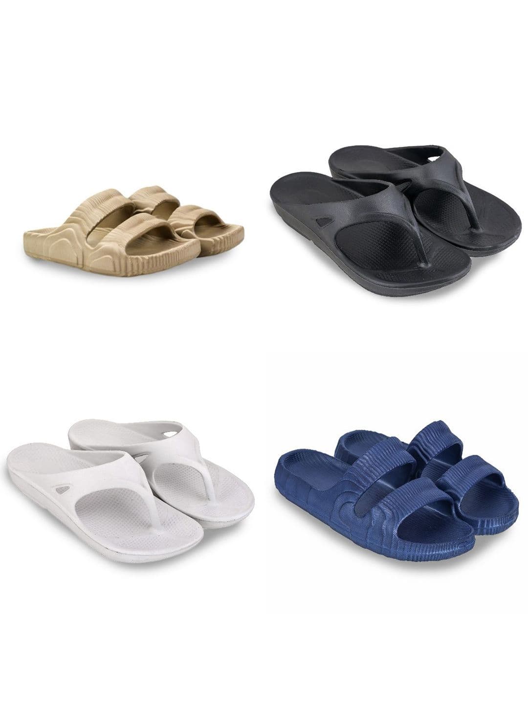 Feel alive Set Of 4 Ultra-Comfortable Lightweight Thong Flip-Flops - view 1
