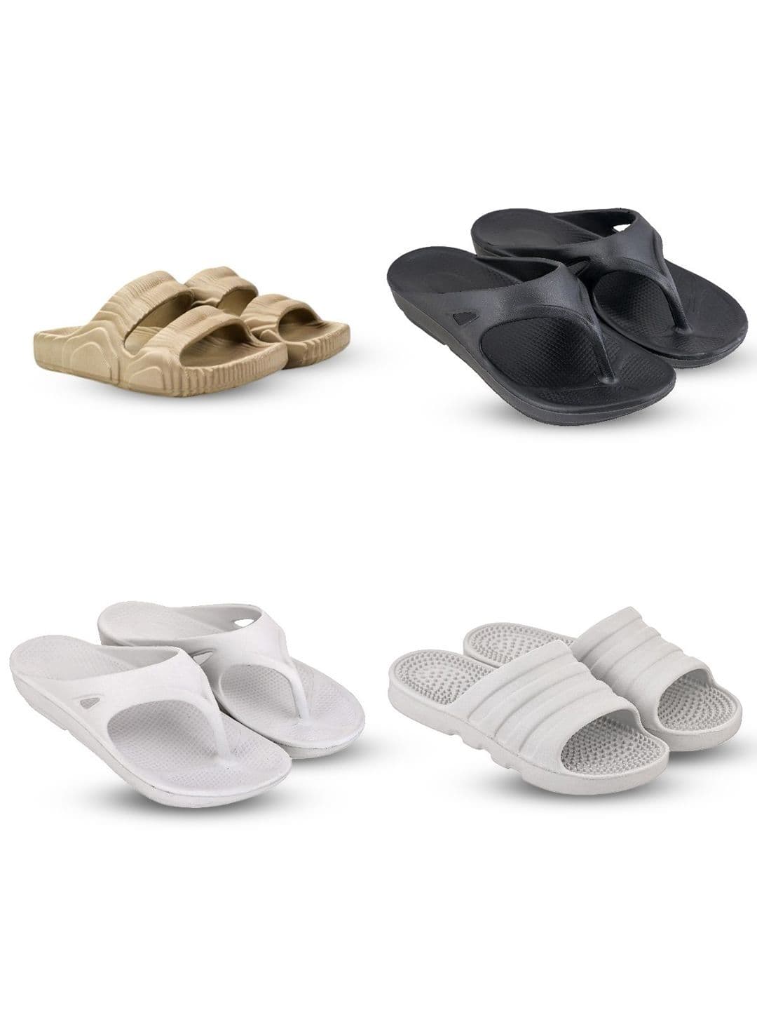 Feel alive Set Of 4 Ultra-Comfortable Lightweight Thong Flip-Flops - view 1