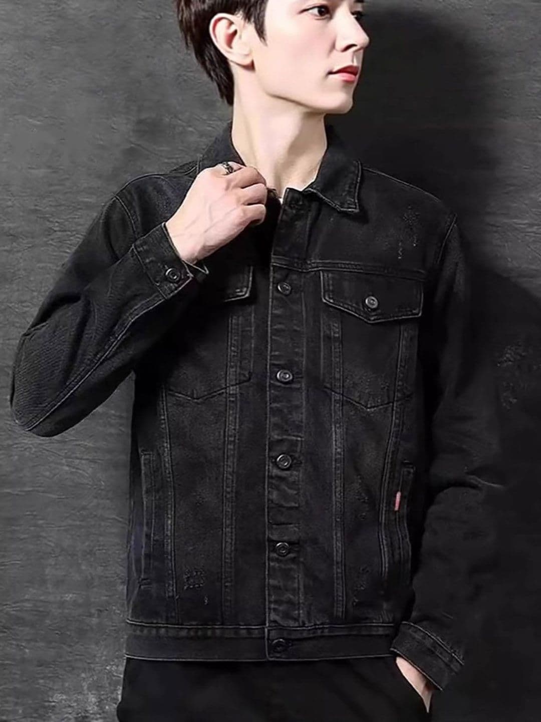 StyleCast Men Washed Denim Jacket - view 1