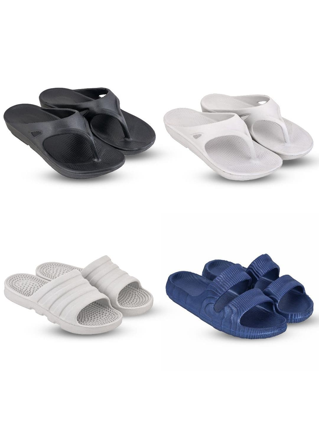 Feel alive Set Of 4 Ultra-Comfortable Lightweight Thong Flip-Flops - view 1
