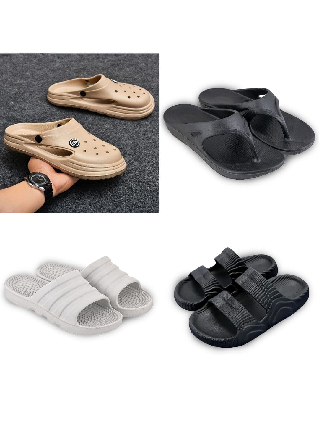 Feel alive Men Set of 4 Ultra-Comfortable Sliders - view 1