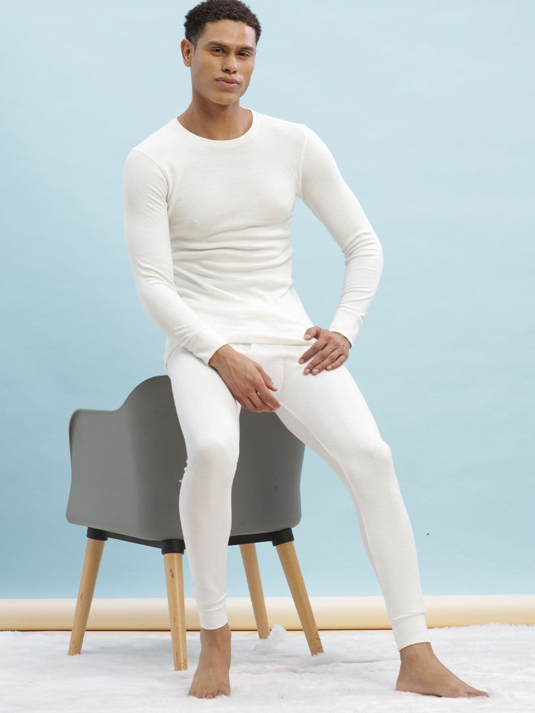 Force NXT Cotton Crew Neck Top & Pyjama Thermal Set - view 1