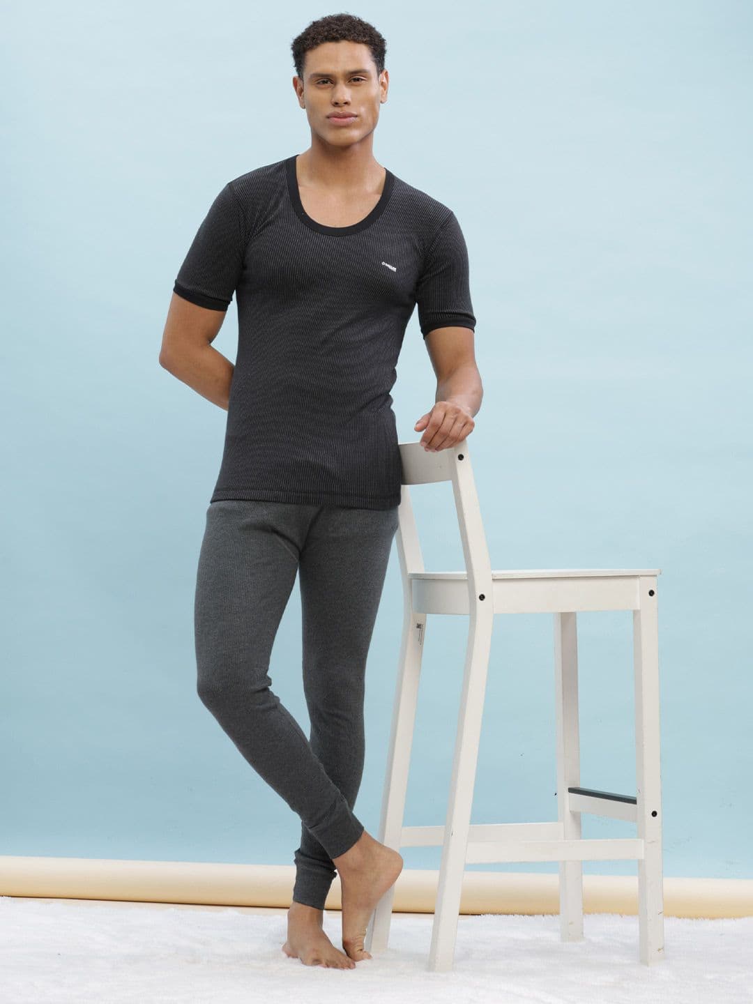 Dollar Ultra Men Striped Thermal Sets