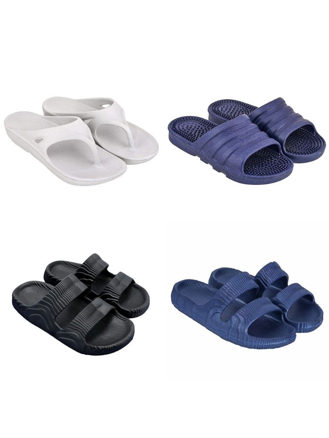 Feel alive Set Of 4 Ultra-Comfortable Lightweight Thong Flip-Flops - view 1