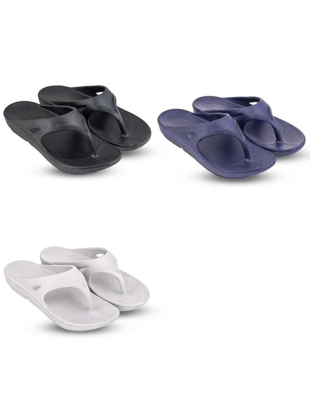 Feel alive Men Set Of 4 Ultra-Comfortable & Lightweight Thong Flip-Flops & Clogs - view 1