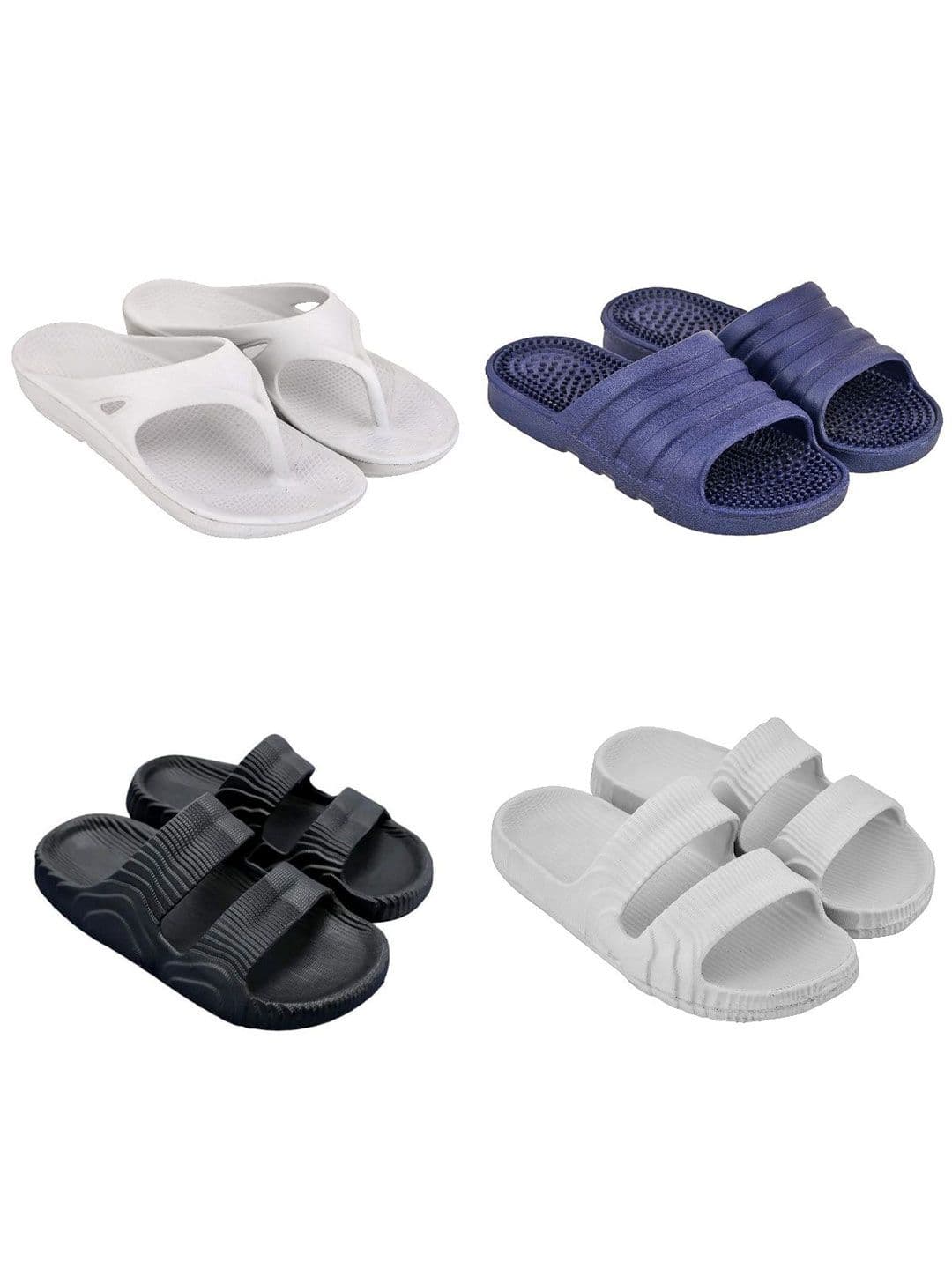 Feel alive Set Of 4 Ultra-Comfortable Lightweight Thong Flip-Flops - view 1