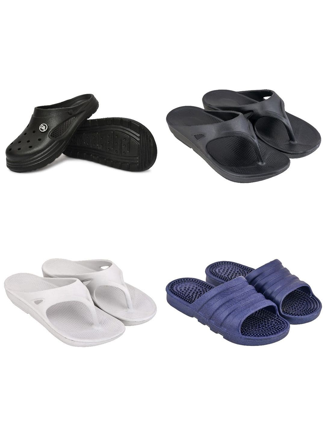 Feel alive Men Set Of 4 Ultra-Comfortable Lightweight Sliders - view 1