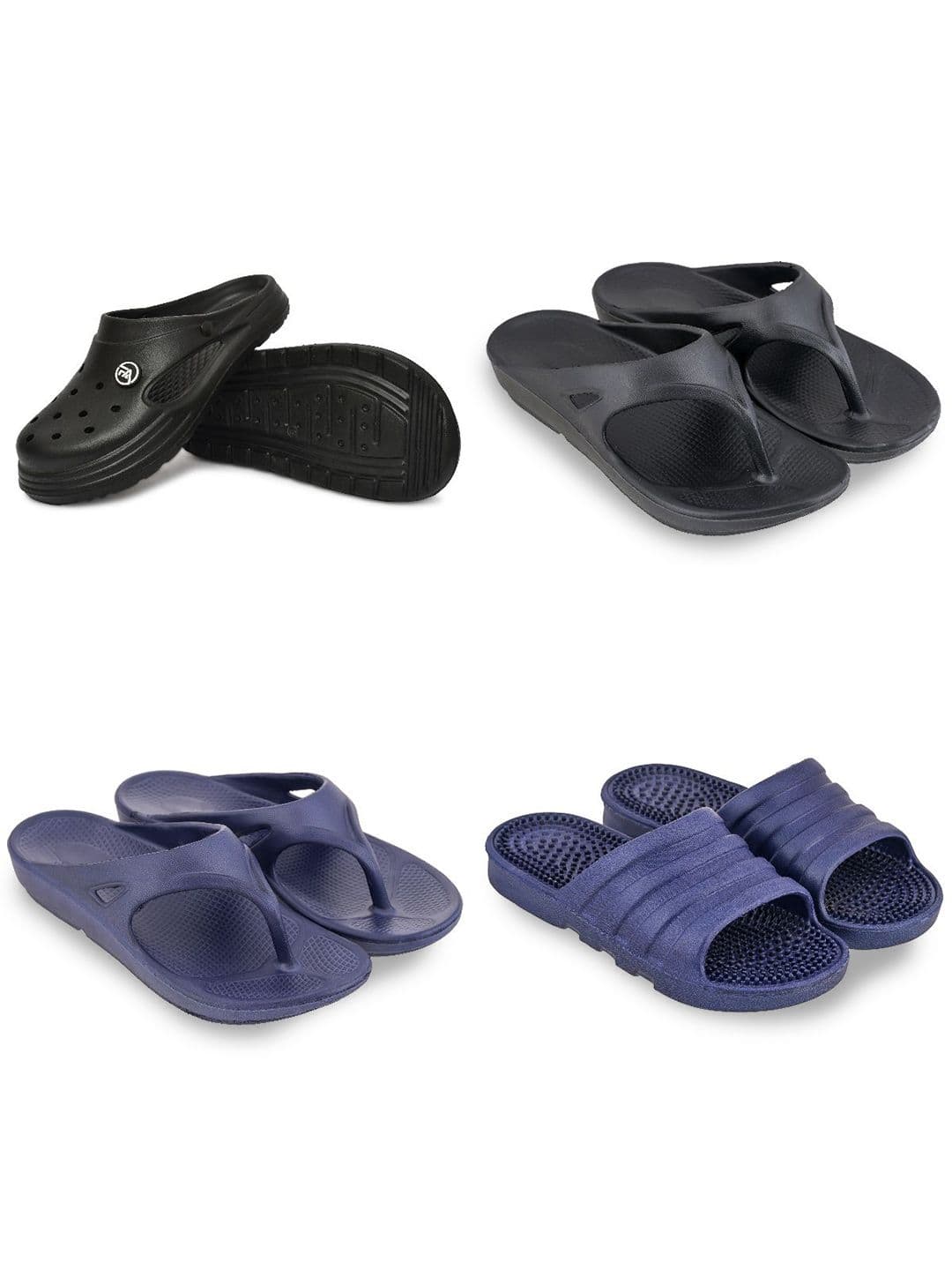 Feel alive Men Set Of 4 Ultra-Comfortable Lightweight Sliders - view 1