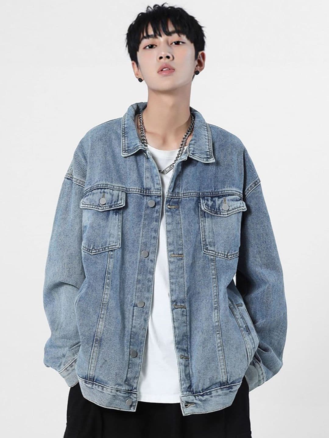 StyleCast Men Washed Denim Jacket - view 1