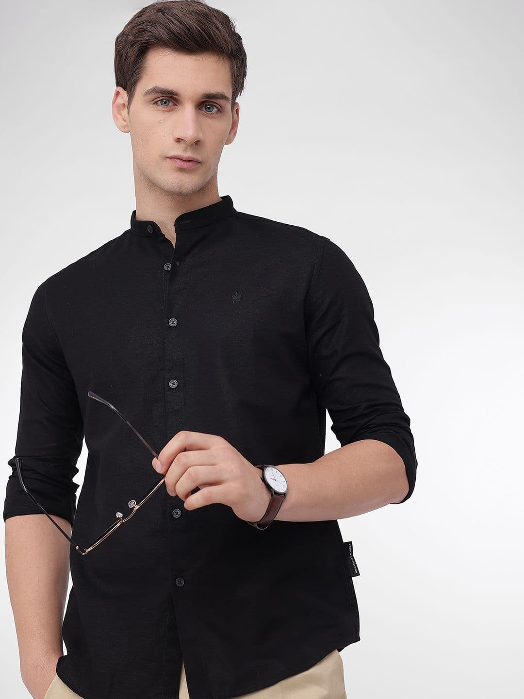 French Connection Slim Fit Cotton Linen Casual Shirt - view 1