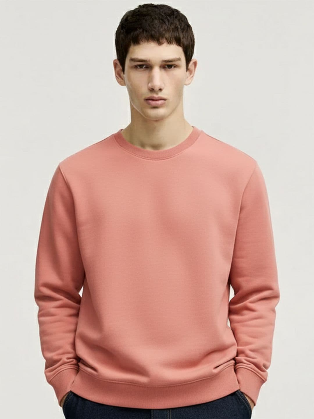 HIGHLANDER Men Peach-Coloured Sweatshirt - view 1
