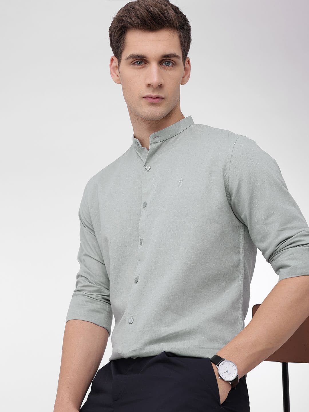 French Connection Slim Fit Cotton Linen Casual Shirt - view 1
