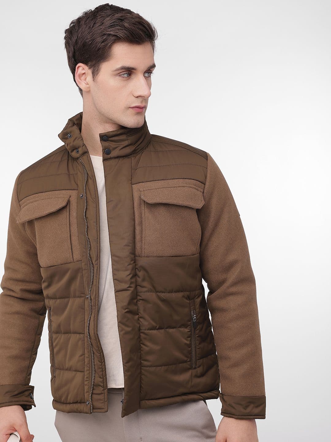 French Connection Mock Collar Padded Jacket - view 1