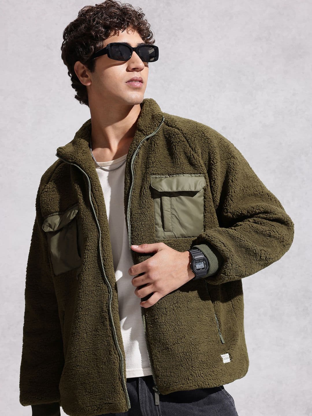 WROGN Stand Collar Padded Jacket - view 1