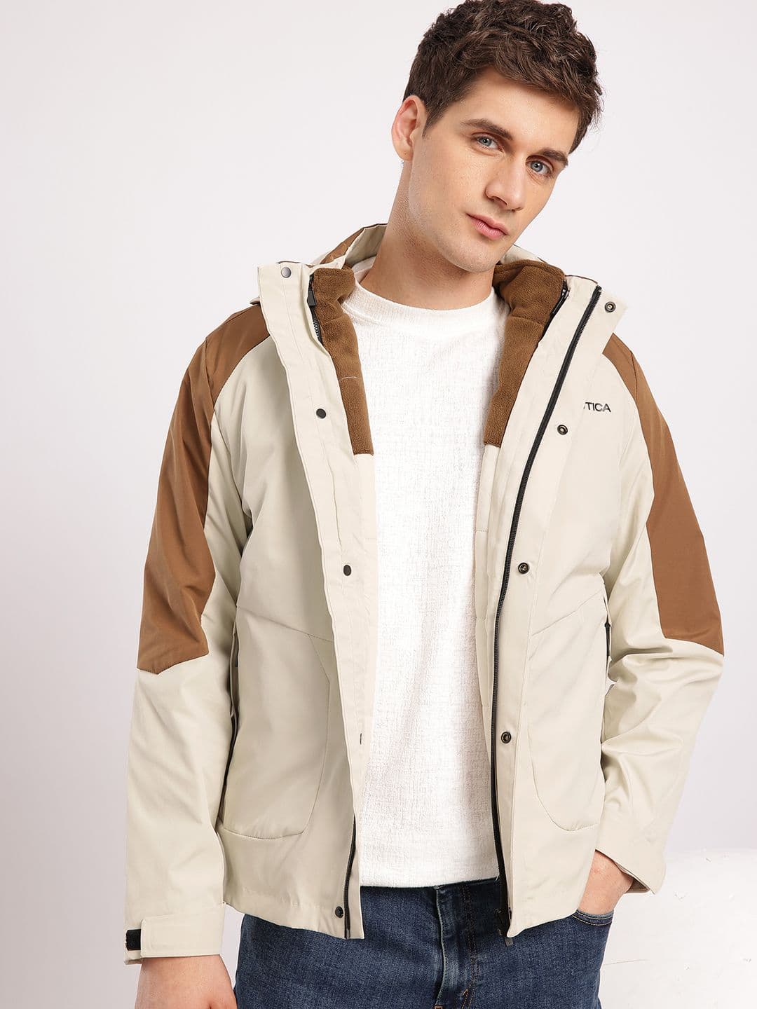 Nautica Colourblocked Detachable Hood Tailored Jacket - view 1