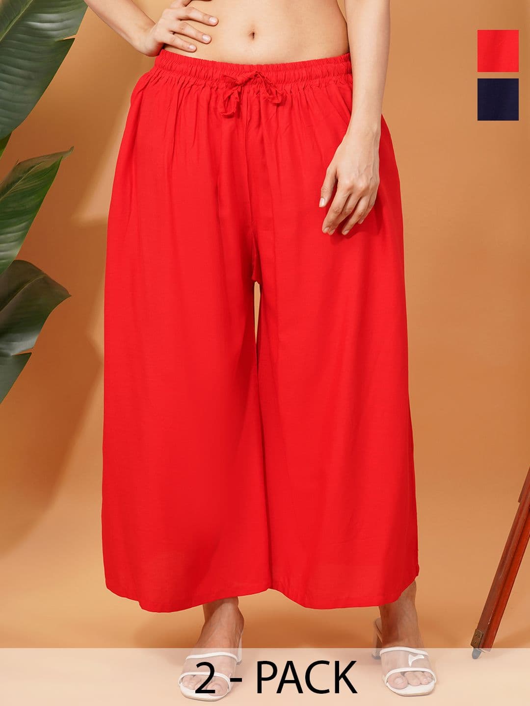 LEGITLOOKS Women 2 Flared Palazzos - view 1