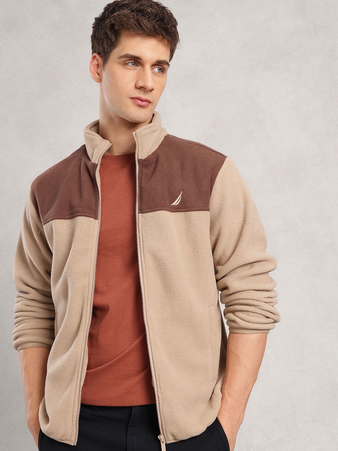 Nautica Colourblocked Stand Collar Tailored Jacket - view 1