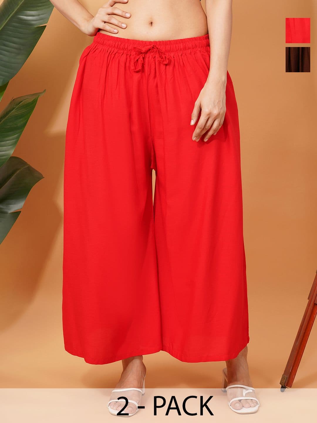 LEGITLOOKS Women 2 Flared Palazzos - view 1