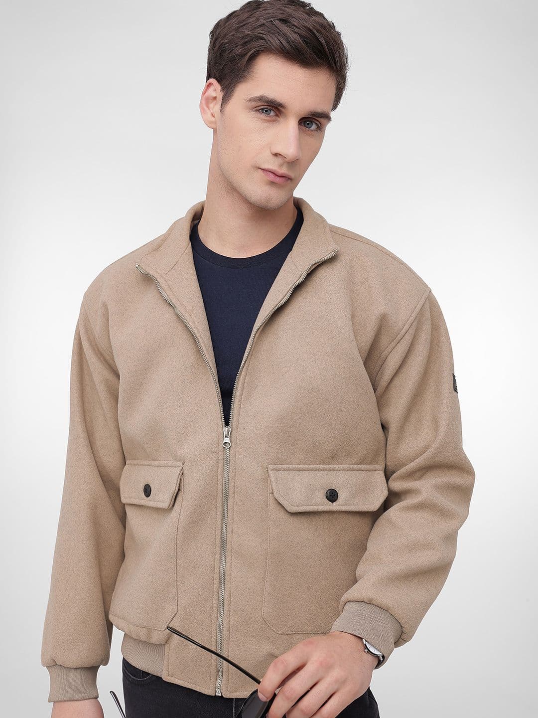 French Connection Mock Collar Bomber Jacket - view 1