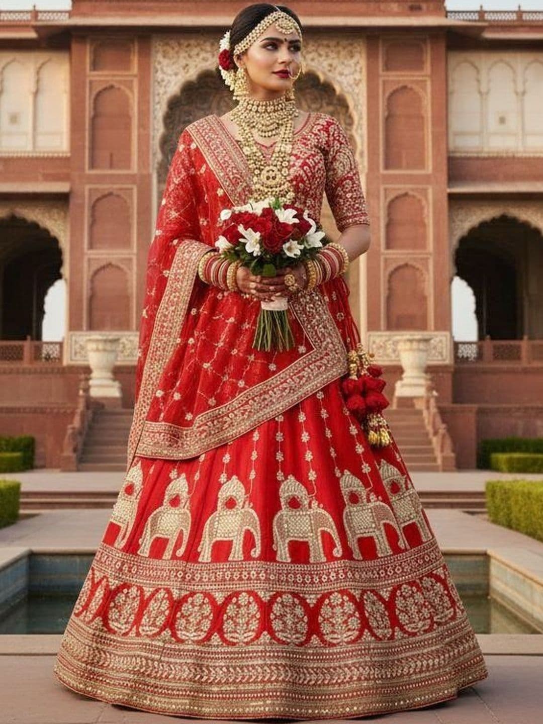 JIYANA WOMENS CHOICE Embroidered Sequinned Semi-Stitched Lehenga & Unstitched Blouse With Dupatta - view 1
