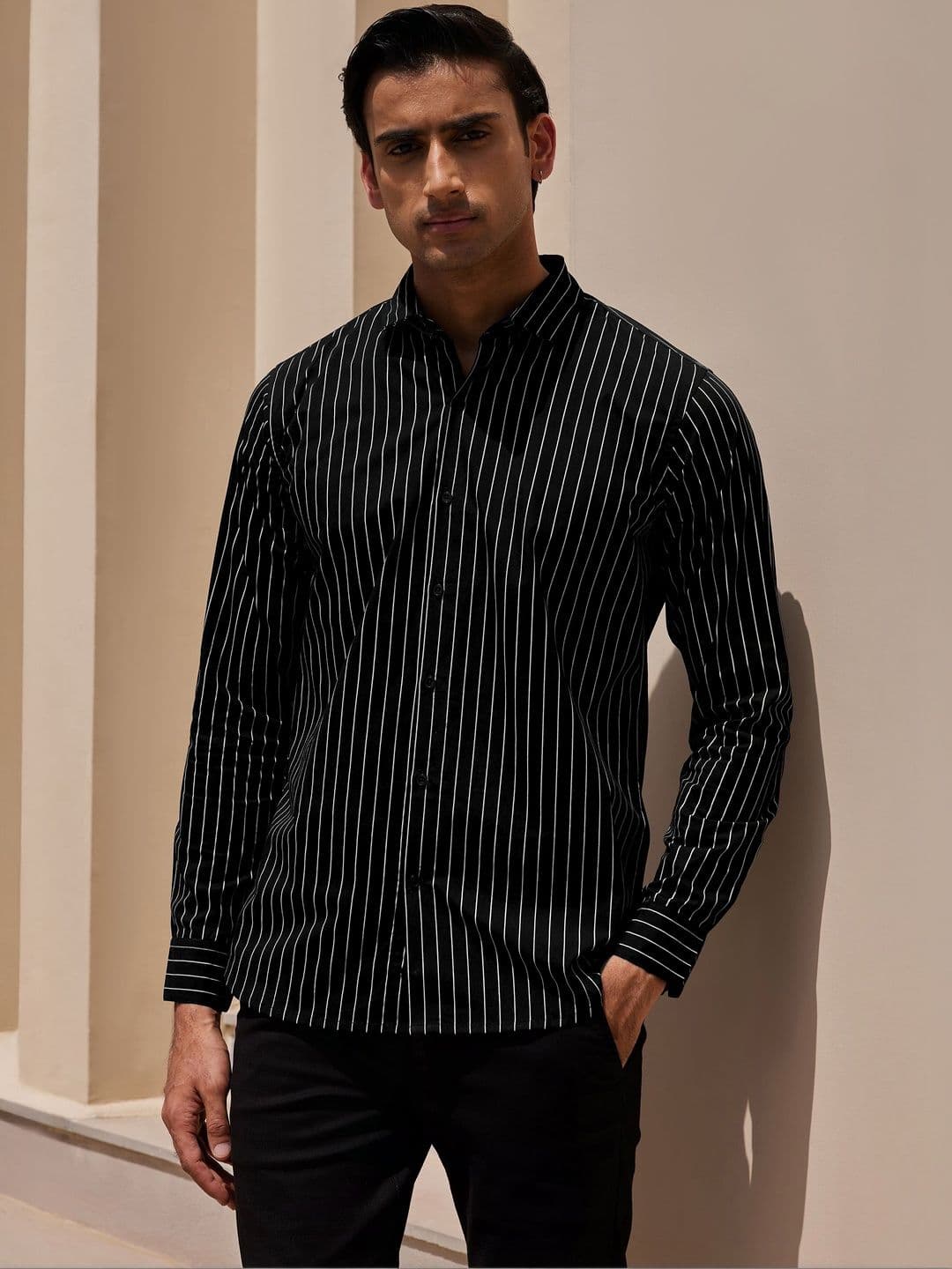 Zeyo Men Men Relaxed Striped Casual Shirt - view 1