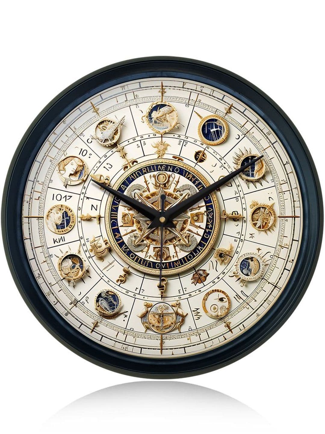 OLIVE TREE Black & Black Embellished Wall Clock - view 1