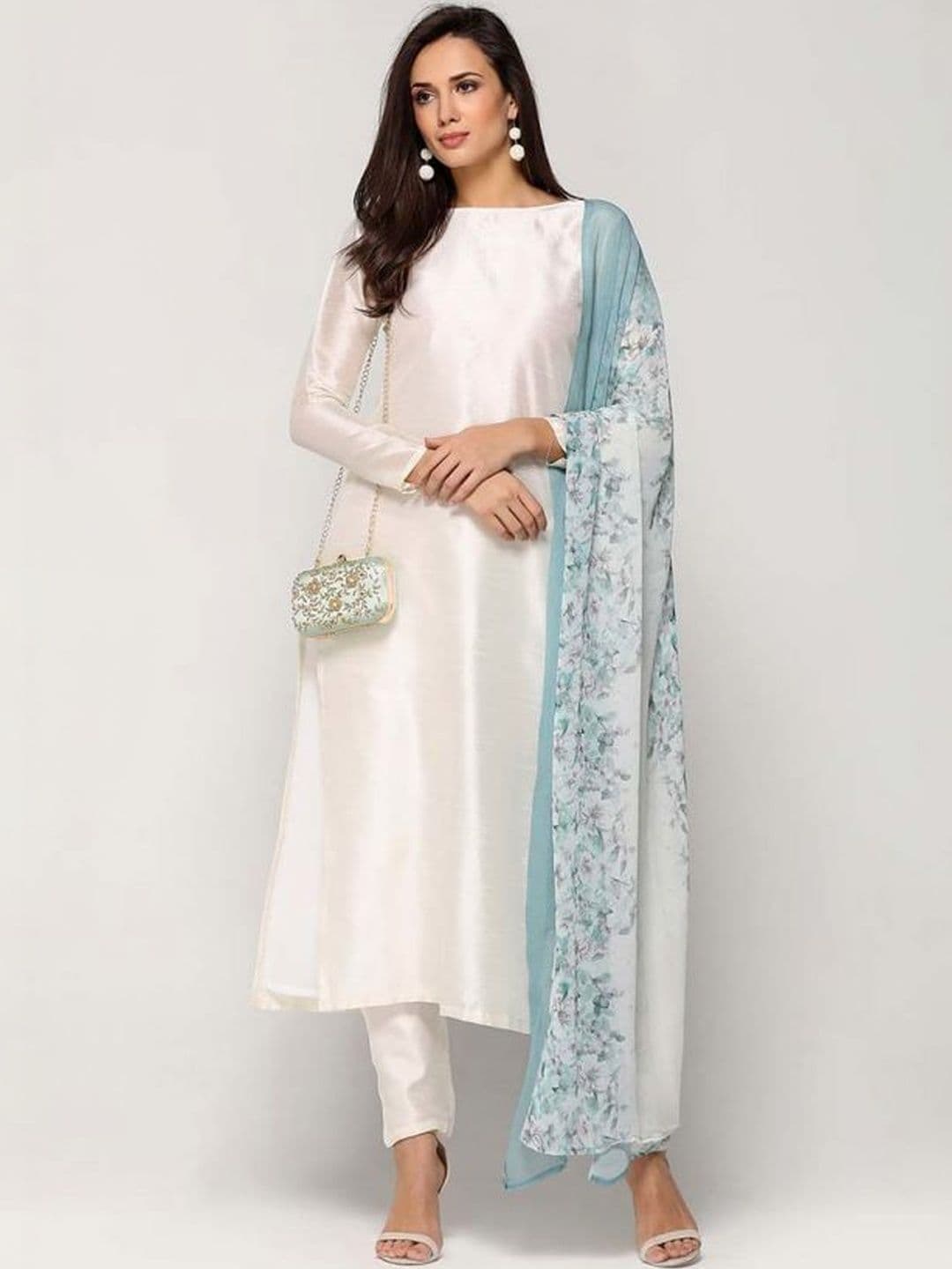 Women Basket Women Floral Regular Kurta with Trousers & With Dupatta - view 1