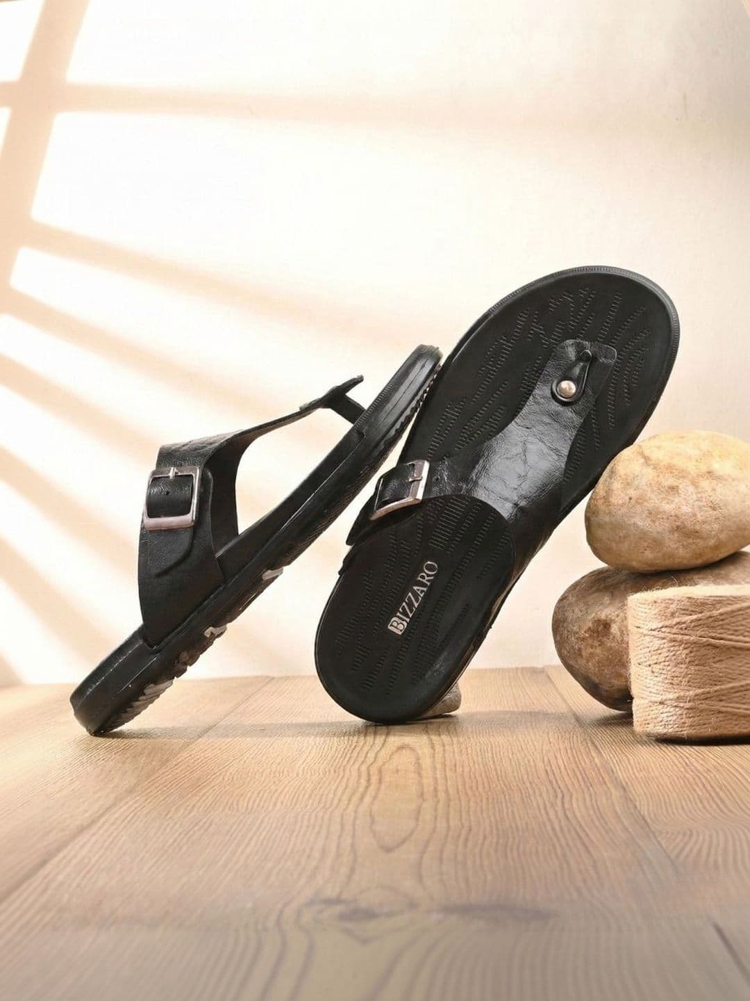 BIZZARO Men Textured Buckles Sandals - view 1