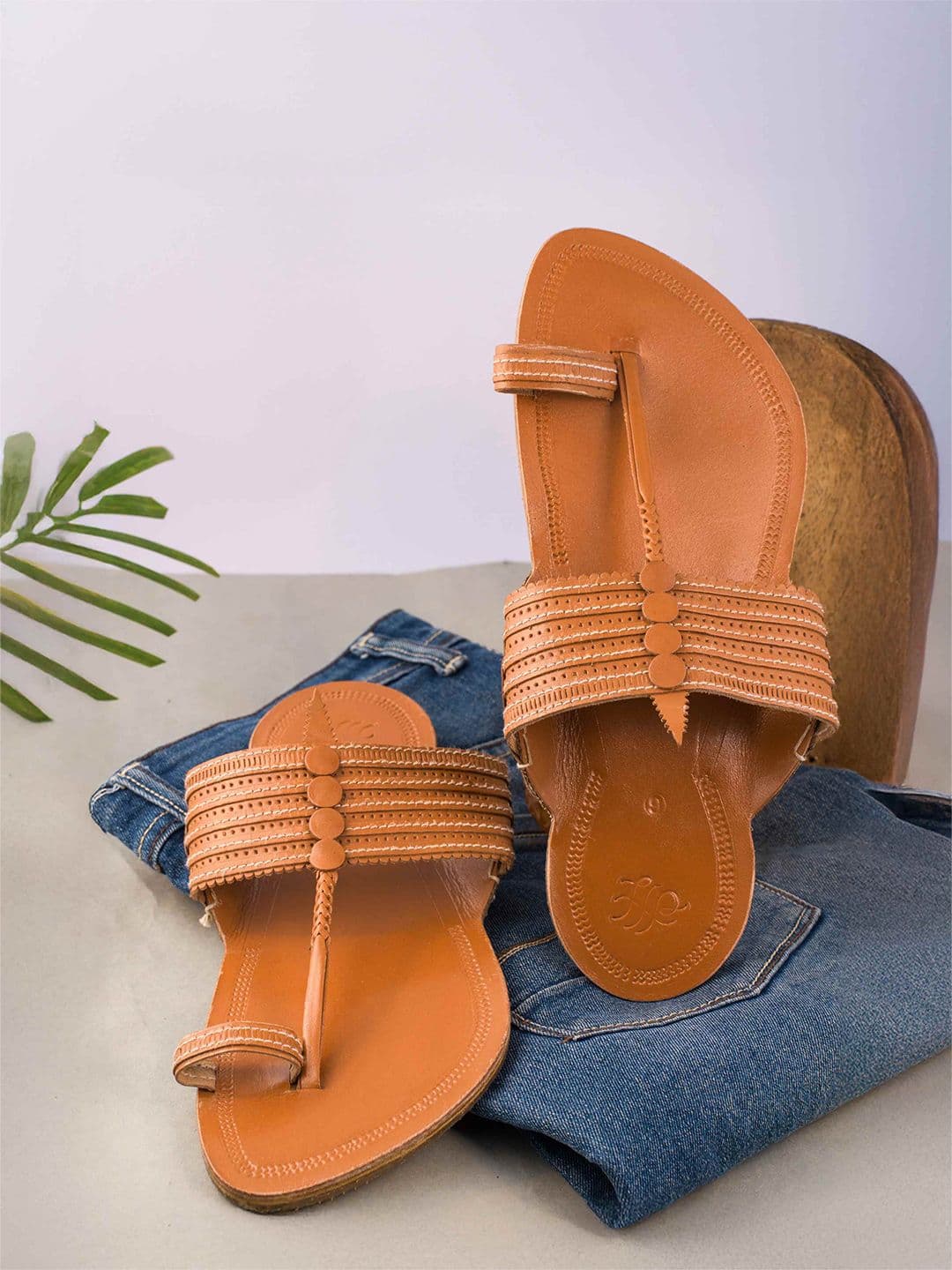 House of Pataudi Men Leather Ethnic Comfort Sandals - view 1