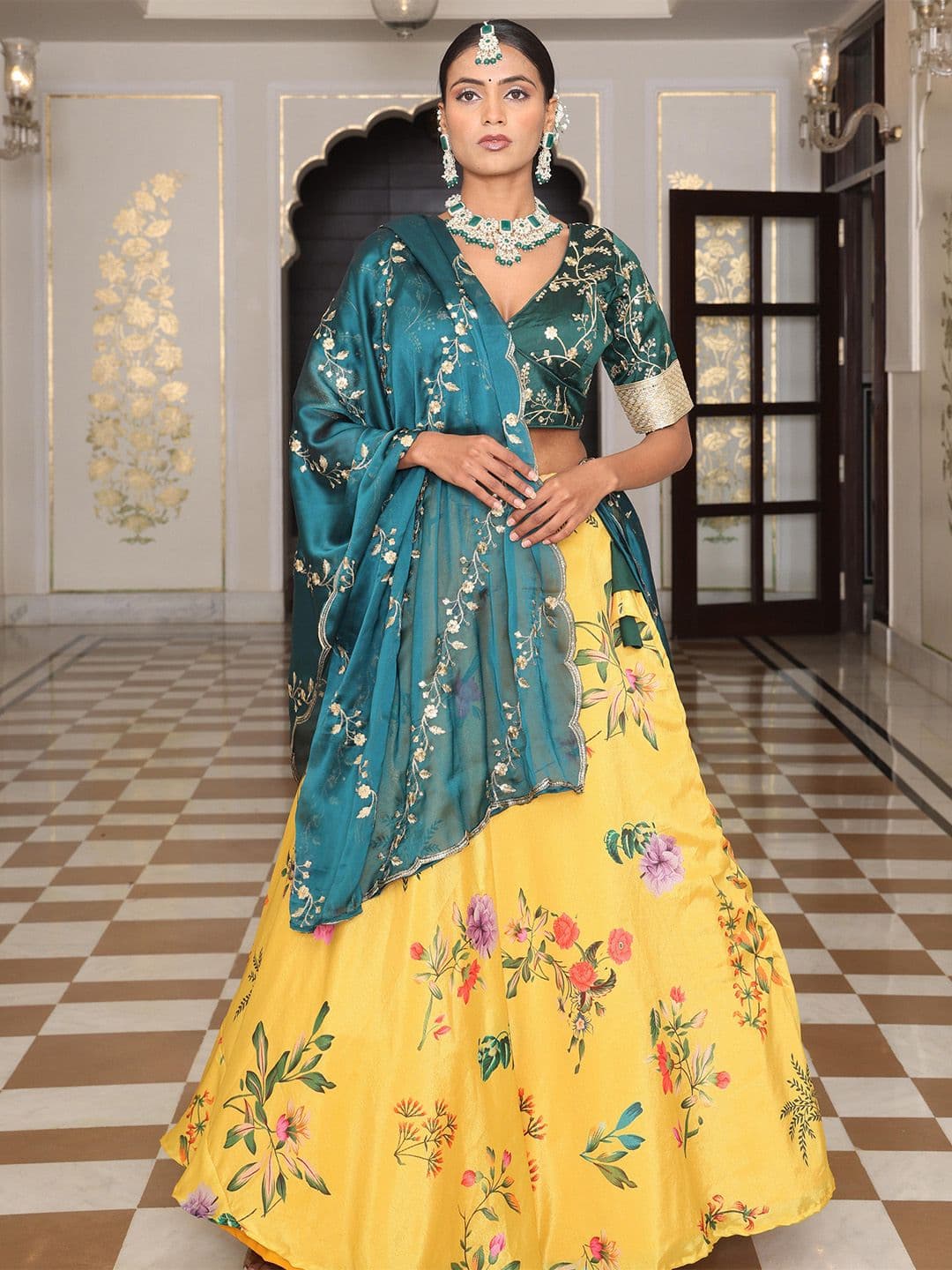 Warthy Ent Embroidered Thread Work Ready to Wear Lehenga & Blouse With Dupatta - view 1