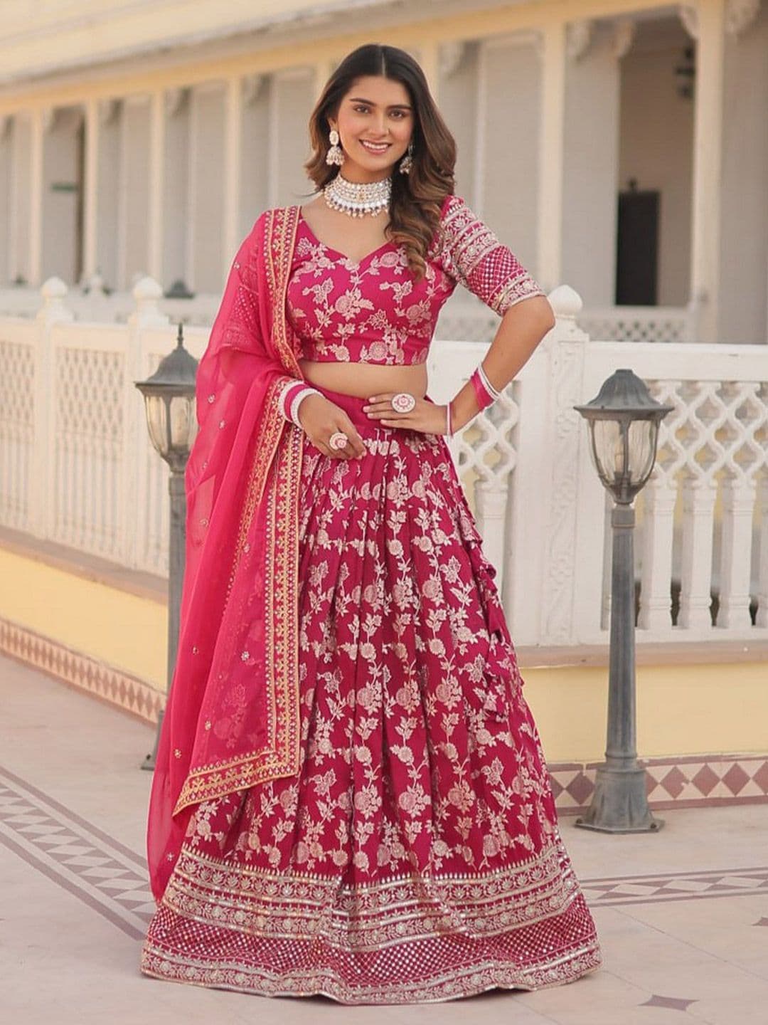 Livewear Embroidered Ready to Wear Lehenga & Blouse With Dupatta - view 1