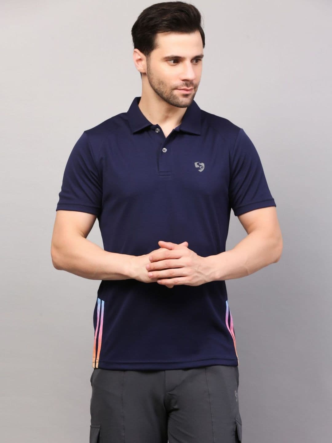 SG Men Brand Logo Polo Collar T-shirt - view 1
